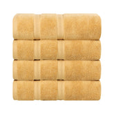Zero Twist Cotton Medium Weight Bath Towel Set of 4